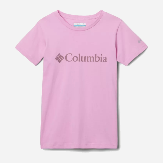 Koszulka młodzieżowa dla dziewczynki Columbia Mission Lake Short Sleeve Graphic Shirt 1989791561 159-167 cm (XL) Różowa (195980282352) - obraz 1