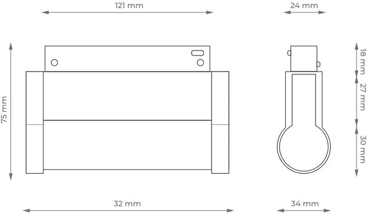 Reflektor szynowy magnetyczny liniowy regulowany DPM M-Line 6 W biały (MTL-NRS-6W-W) - obraz 5