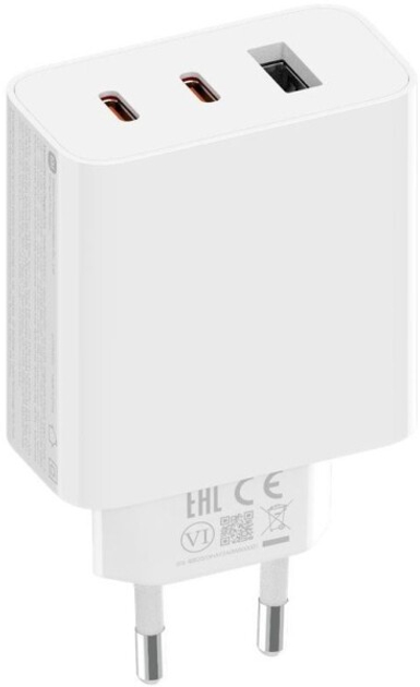 Зарядний пристрій Xiaomi 67Вт GaN Charger 2 х USB Type-C - 1 x USB Type-A 2C1А BHR7493EU (6941812737941) - зображення 1