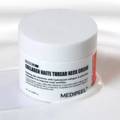 Крем для шиї підтягуючий з пептидним комплексом Medi-Peel Naite Thread Neck Cream 10ml - изображение 2