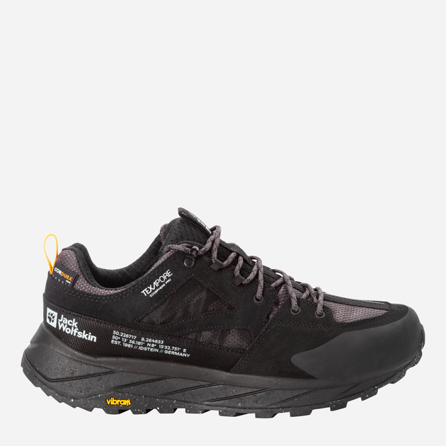 Buty sportowe trekkingowe męskie z membraną Jack Wolfskin Terraquest Texapore Low M 4056401-6000 45 (10,5UK) Czarne (4064993722505) - obraz 1