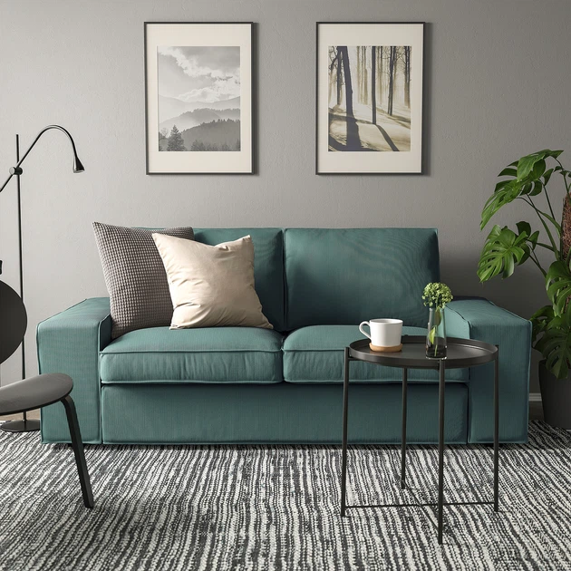 2-місний диван IKEA KIVIK КІВІК, Келінге сіро-бірюзовий, 494.430.44 - изображение 4