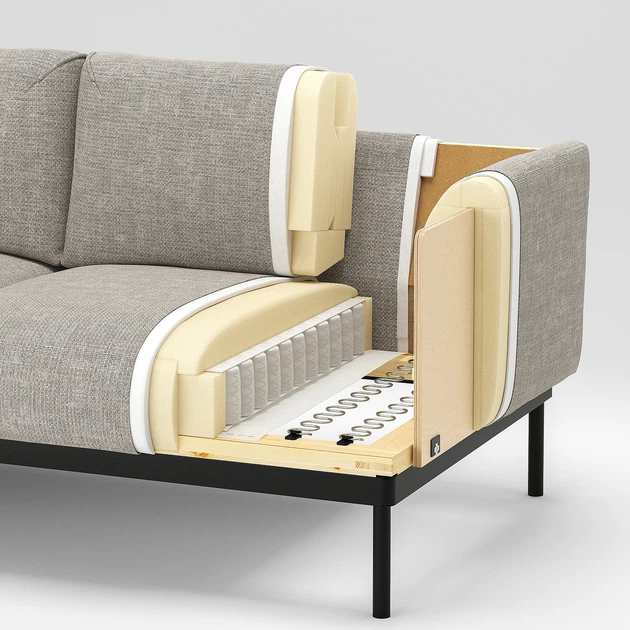 2-місний диван IKEA ÄPPLARYD, Lejde світло -сірий, 805.062.27 - изображение 15