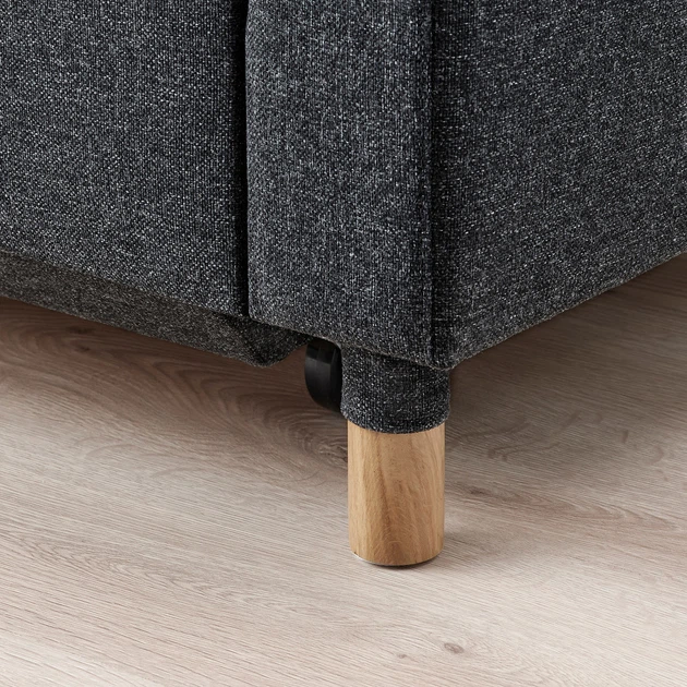 3-місний диван-кровать IKEA LANDSKRONA ЛАНДСКРУНА, ГУННАРЕД темно-сірий, деревина, 394.912.76 - зображення 7