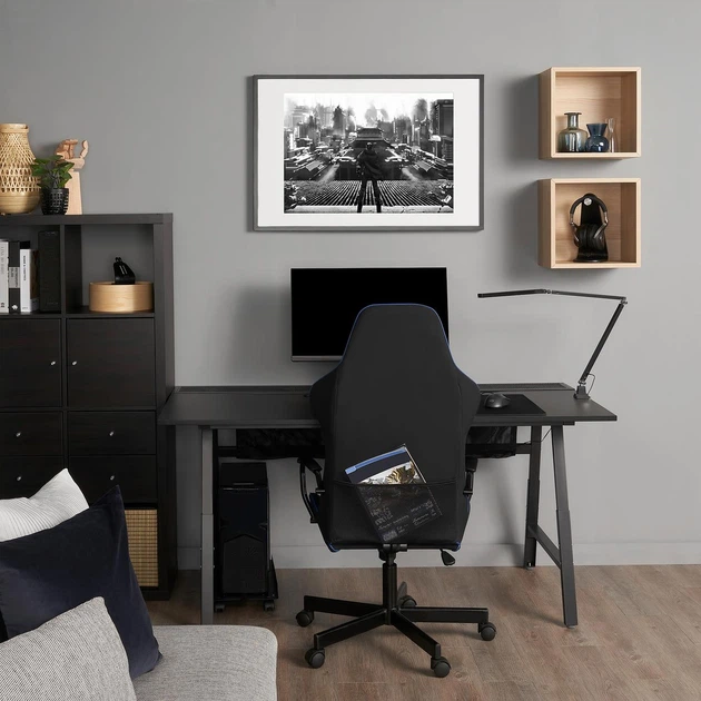 Геймерський стіл IKEA UTESPELARE, чорний, 160x80 см, 805.076.27 - зображення 6