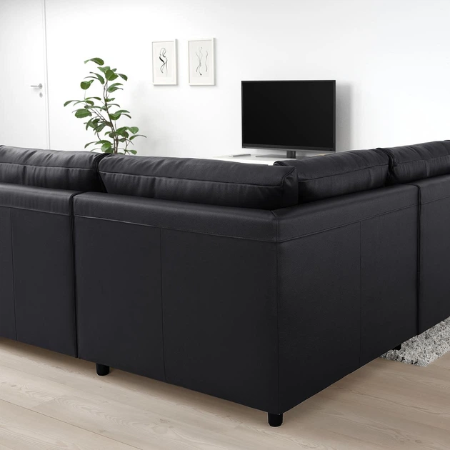 Кутовий диван IKEA VIMLE ВІМЛЕ, 4-місний, ГРАНН, Бомстад чорний, 793.067.19 - изображение 6
