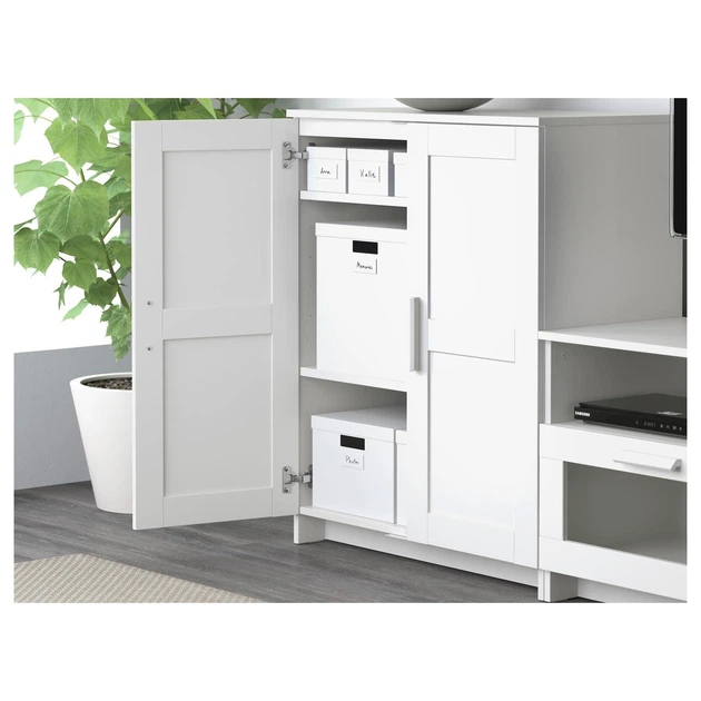 Тумба під телевізор IKEA BRIMNES БРІМНЕС, білий, 258x41x190 см, 891.843.31 - Фото 8 Тумба під телевізор IKEA BRIMNES БРІМНЕС, білий, 258x41x190 см, 891.843.31 - изображение 8