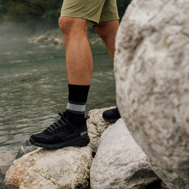 Чоловічі кросівки Jack Wolfskin Dromoventure Athletic Low M 4057011-6000 44,5 (10UK) Чорні (4064993731798) - зображення 3