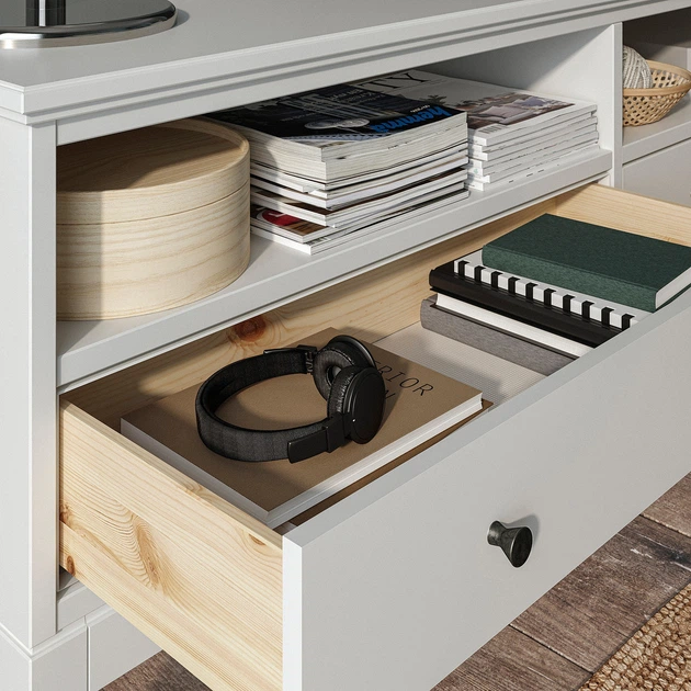 Тумба під телевізор IKEA IDANÄS ІДАНЕС, скло, білий, 325x40x211 см, 194.373.32 - изображение 8
