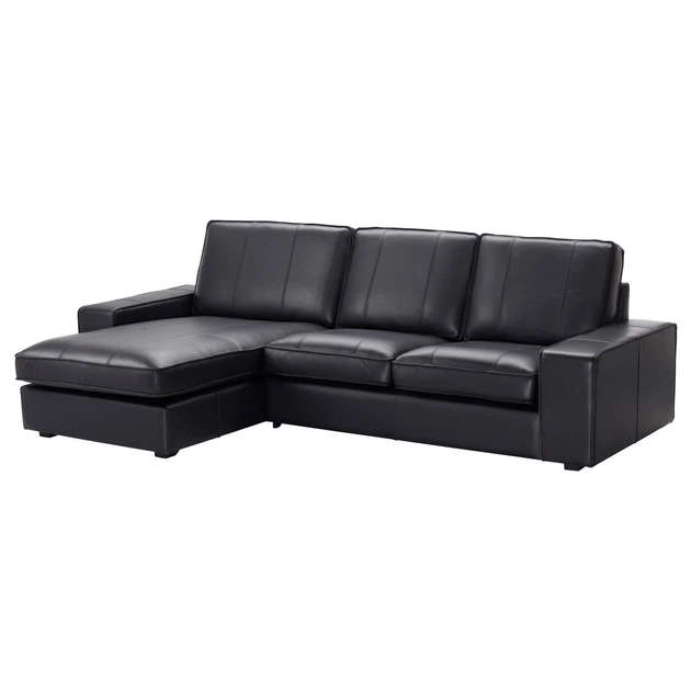3-місний диван IKEA KIVIK КІВІК, з кушеткою, ГРАНН, Бомстад чорний, 894.431.84 - Фото 3 3-місний диван IKEA KIVIK КІВІК, з кушеткою, ГРАНН, Бомстад чорний, 894.431.84 - зображення 3