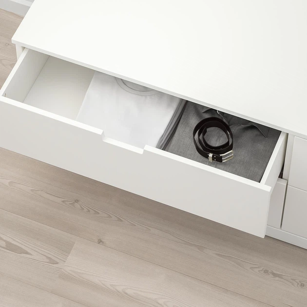Тумба із шухлядами IKEA NORDLI НОРДЛІ, 4 шухляди, білий, 160х54 см, 492.394.96 - изображение 6