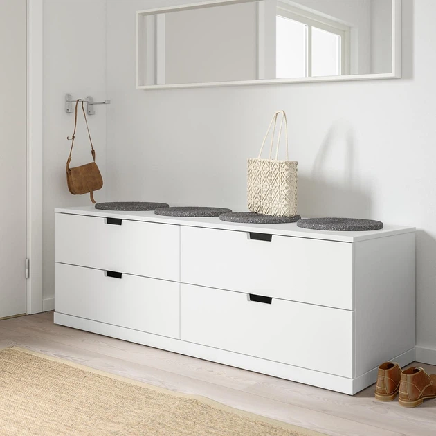 Тумба із шухлядами IKEA NORDLI НОРДЛІ, 4 шухляди, білий, 160х54 см, 492.394.96 - изображение 8