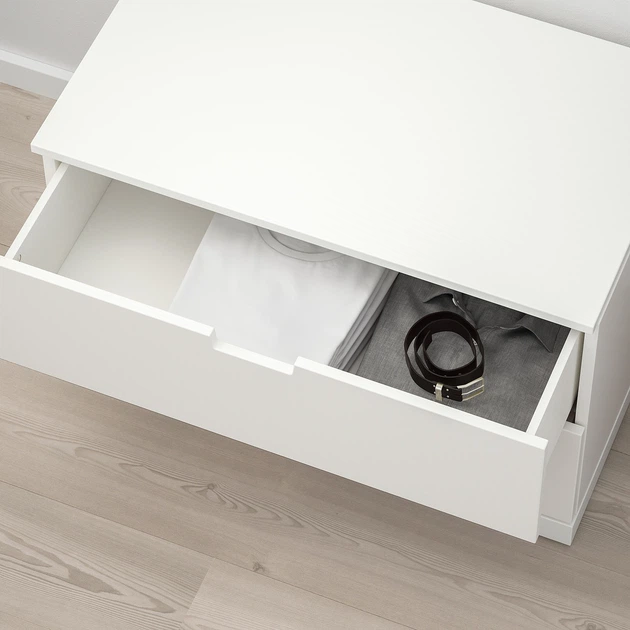 Тумба із шухлядами IKEA NORDLI НОРДЛІ, 2 шухляди, білий, 80х54 см, 992.394.94 - изображение 8