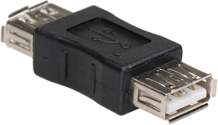 Adapter Akyga USB Type-A F/F Black (AK-AD-06) - obraz 1