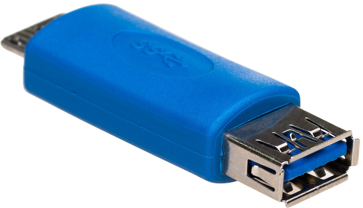 Adapter Akyga USB Type-A - micro-USB M Blue (AK-AD-25) - obraz 1