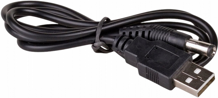 Kabel Akyga USB Type-A - DC 5.5 x 2.1 mm 0.8 m Black (AK-DC-01) - obraz 1