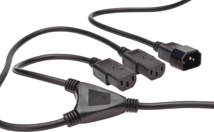 Kabel zasilający Digitus IEC-C14 - IEC-C13 M/F 1.7 m Black (AK-440400-017-S) - obraz 1