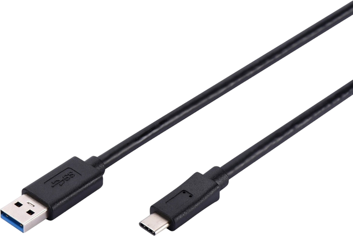 Kabel Assmann USB Type-A - USB Type-C 1 m Black (AK-300154-010-S) - obraz 1