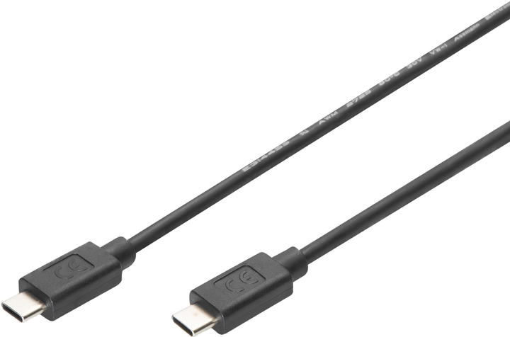 Kabel Assmann USB Type-C 1 m Black (AK-300155-010-S) - obraz 1