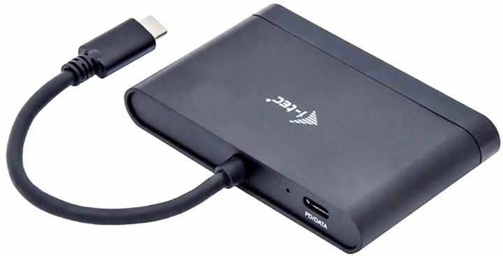 Adapter I-TEC USB Type-C - HDMI - 2 x USB Type-A Black (C31DTPDHDMI) - obraz 1