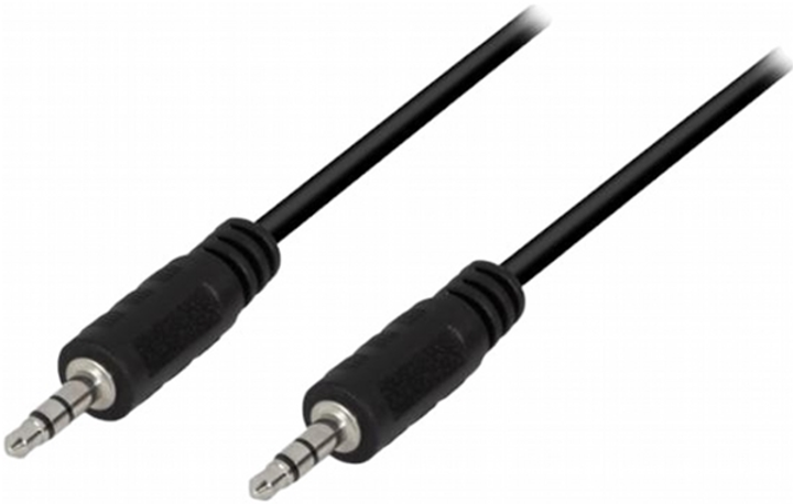 Kabel Logilink Mini Jack 3.5 mm - Mini Jack 3.5 mm 3 m Black (4052792008852) - obraz 1