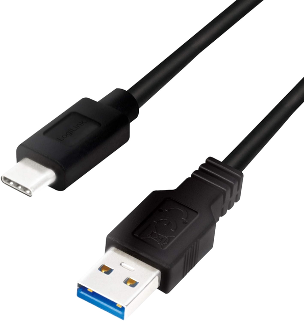 Kabel Logilink USB 3.2 Gen1x1 USB Type-A - USB Type-C 2 m Black (4052792055191) - obraz 1