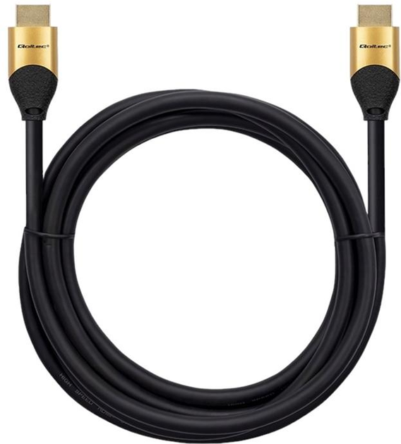 Kabel Qoltec HDMI v2.1 2 m Black (5901878503554) - obraz 2