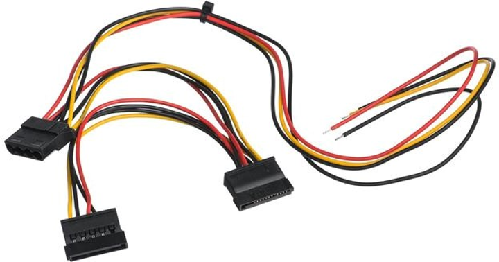 Kabel Akyga Molex - SATA 0.4 m Black/Red/Yellow (AK-SC-24) - obraz 1