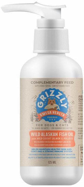 Olej z łososia dla kotów i psów Grizzly Salmon Oil Plus 125 ml (0693804806147) - obraz 1