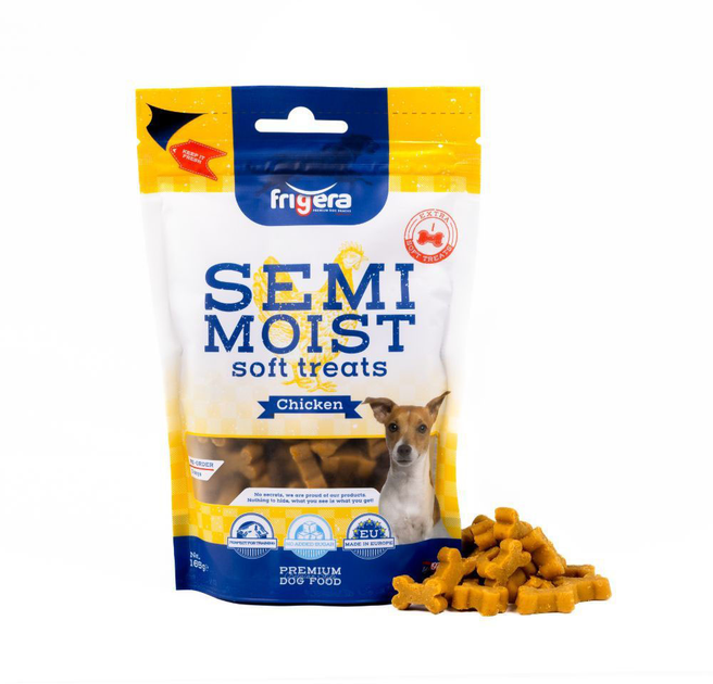 Smakołyk dla psów Frigera Semi-Moist Soft Treats Chicken 165 g (4022858612217) - obraz 1