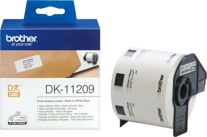Етикеточна стрічка TB Print TBEB-DK11209 62 mm x 30 m Black/White (TBEB-DK11209) - зображення 1