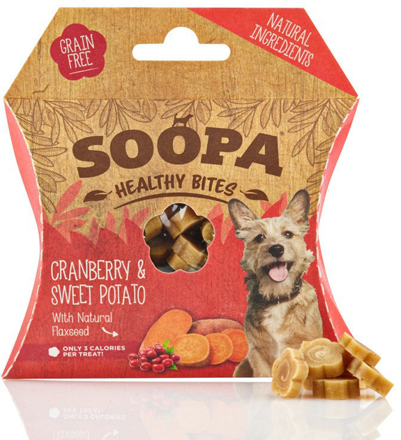 Zdrowe przekąski dla psów Soopa Cranberry and Sweet Potato 50 g (5060289920081) - obraz 1