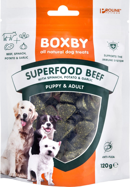 Smakołyk dla psów Boxby GF Superfood Beef 120 g (8716793904631) - obraz 1