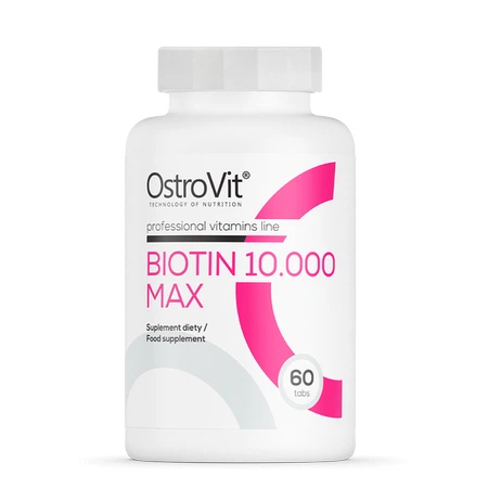 Біотин 10000 OstroVit (Biotin) 60 таблеток - Фото 1 Біотин 10000 OstroVit (Biotin) 60 таблеток - зображення 1