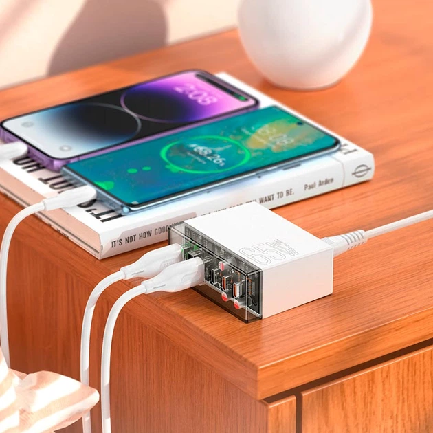 Адаптер сетевой HOCO Fuerza six-port charger N36 USB Type-C 65W 3A - изображение 7