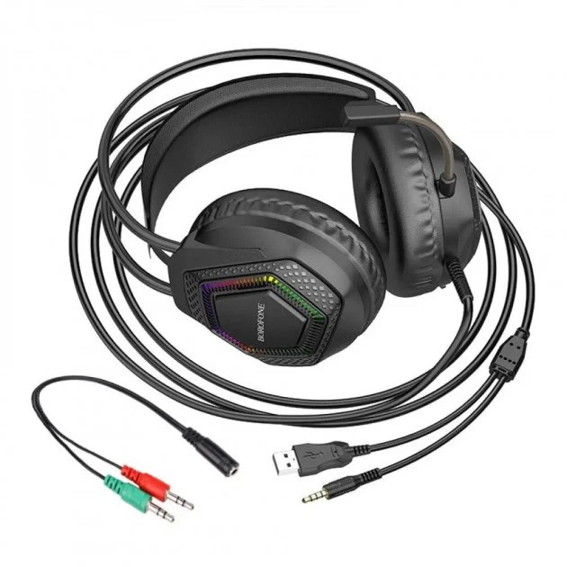 Игровые Наушники Borofone BO105 Thunder Чёрный - Фото 2 Игровые Наушники Borofone BO105 Thunder Чёрный - изображение 2
