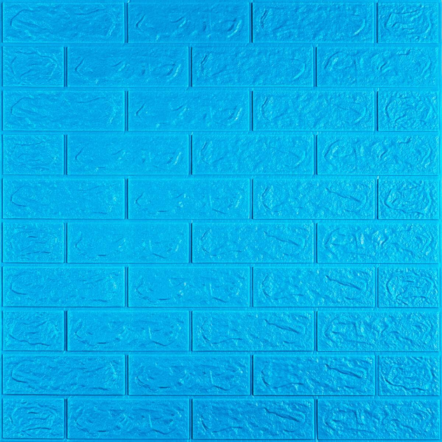 3D панель самоклеюча цегла Синій 700х770х5мм (003-5) SW-00000154 - зображення 1