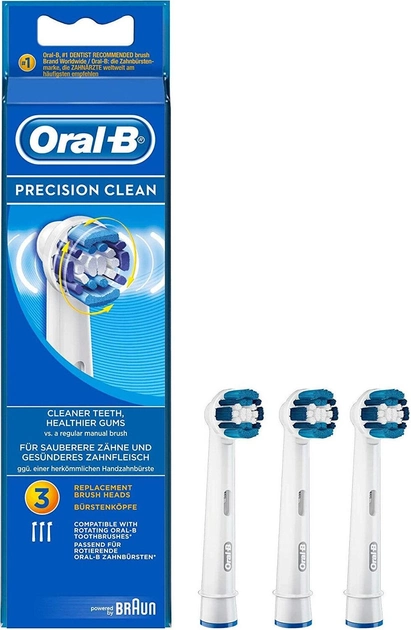 Насадки для електричної зубної щітки Oral-B Electric Precision Clean 3 шт (4210201848172) - зображення 1