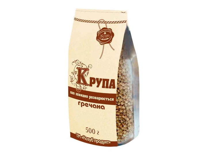 Крупа Козуб Продукт 500г гречана, що швидко розварюється - Фото 1 Крупа Козуб Продукт 500г гречана, що швидко розварюється - изображение 1