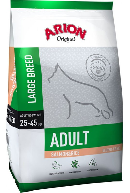 Сухий корм для дорослих собак великих порід Arion Salmon and Rice 12 кг (5414970055413) - зображення 1