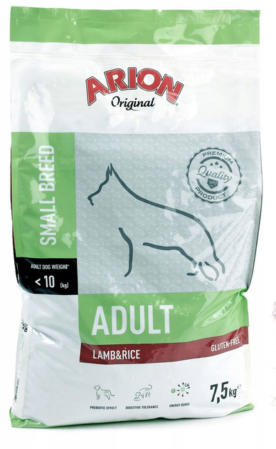 Karma sucha dla psów dorosłych ras małych Arion Lamb and Rice 7.5 kg (5414970055222) - obraz 1