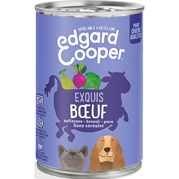 Karma mokra dla psów dorosłych Edgard & Cooper Beef Wet food 400 g (5425039485317) - obraz 1