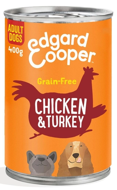 Karma mokra dla psów dorosłych Edgard & Cooper Chicken and Turkey Wet food 400 g (5425039485300) - obraz 1