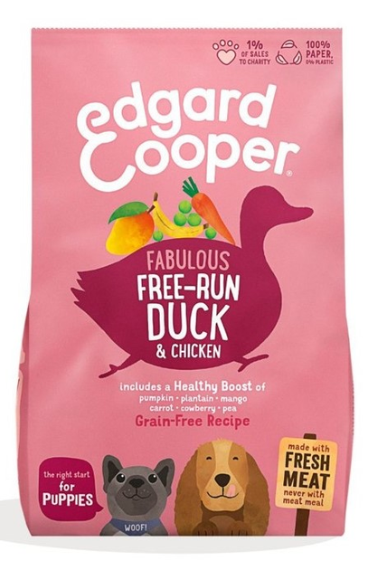 Сухий корм для цуценят Edgard & Cooper Fresh Free-Run Duck and Chicken puppy 12 кг (5425039485232) - зображення 1