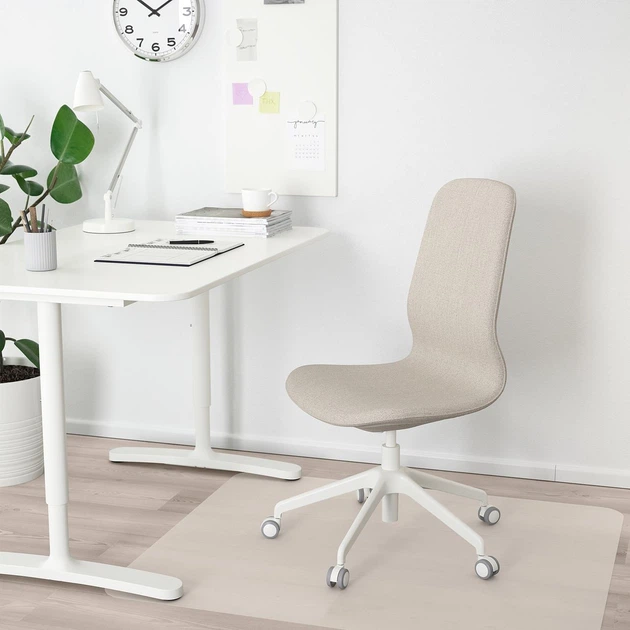 Конференц-стілець IKEA ЛОНГФЬЄЛЬЛЬ, Гуннаред бежевий, білий, 092.524.80 - зображення 10