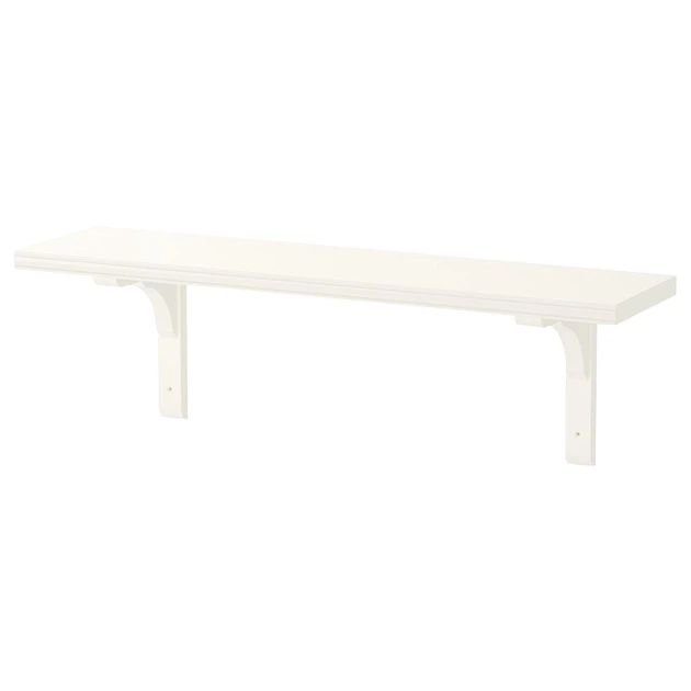 Полиця навісна IKEA BERGSHULT БЕРГСХУЛЬТ / RAMSHULT РАМСХУЛЬТ, білий, 80х20 см, 792.905.96 - изображение 4