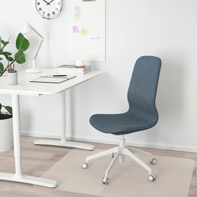 Конференц-стул IKEA ЛОНГФЬЄЛЬЛЬ, Гуннаред синій, білий, 292.525.11 - зображення 11