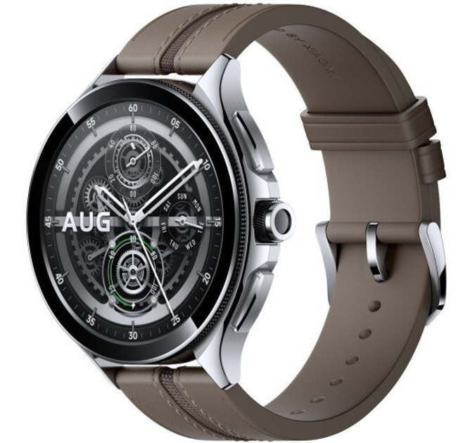Zegarek sportowy Xiaomi Watch 2 Pro 4G LTE Silver Case with Brown Leather Strap (BHR7210GL) - obraz 3