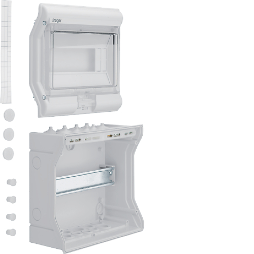 Корпус зовнішній прозорі двері Vector IP65/II Hager VE110D 237*210*114 10 модулів - зображення 2