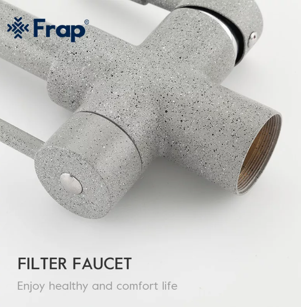 Смеситель для кухни Frap F4352-22 с подключением к фильтру, серый - изображение 6